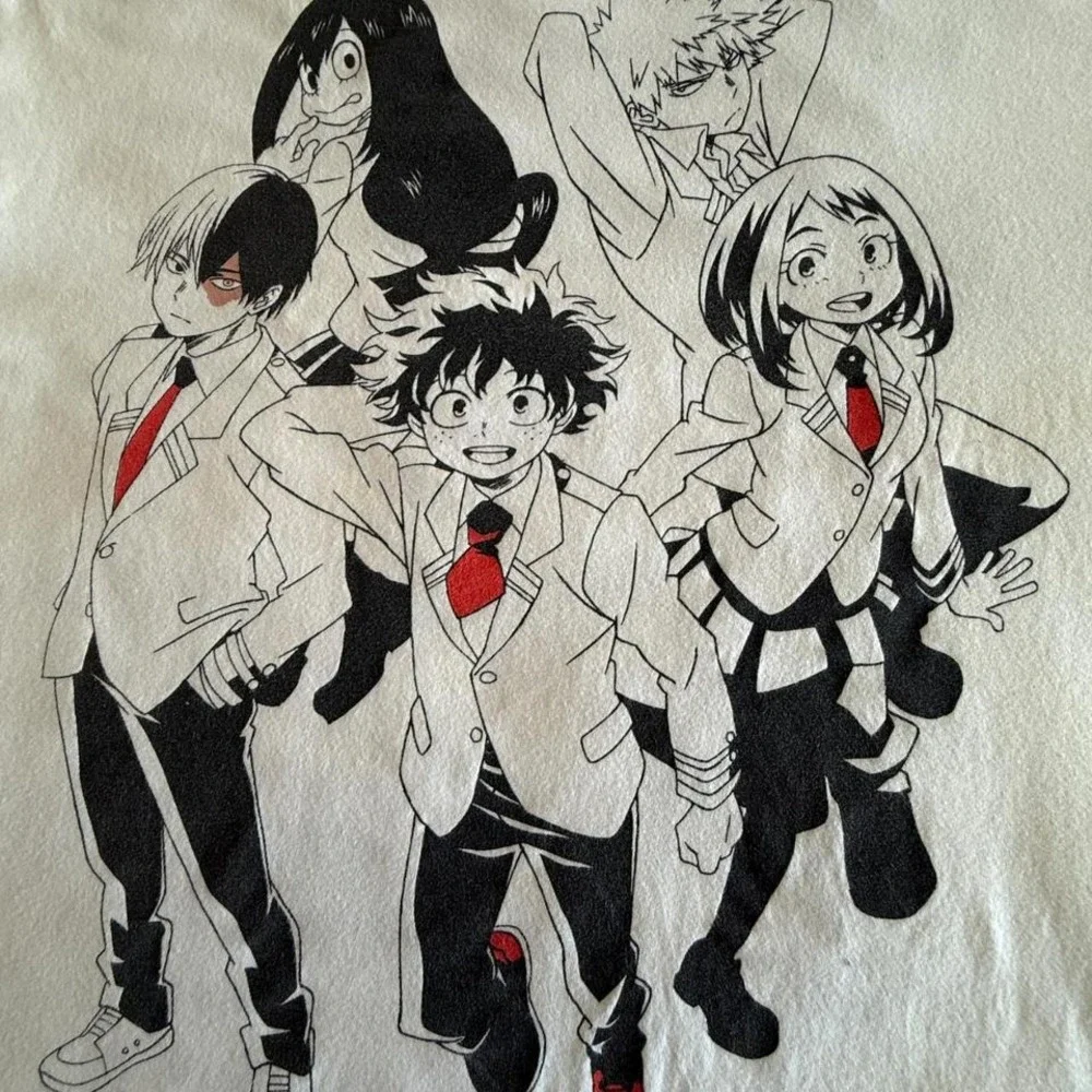 My Hero Academia Shirt Adult Small‎ White Solid Graphic Tee Anime Mange